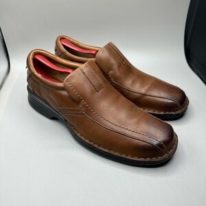 Clarks Collection Unlimited Comfort Leather Loafers Size 10.